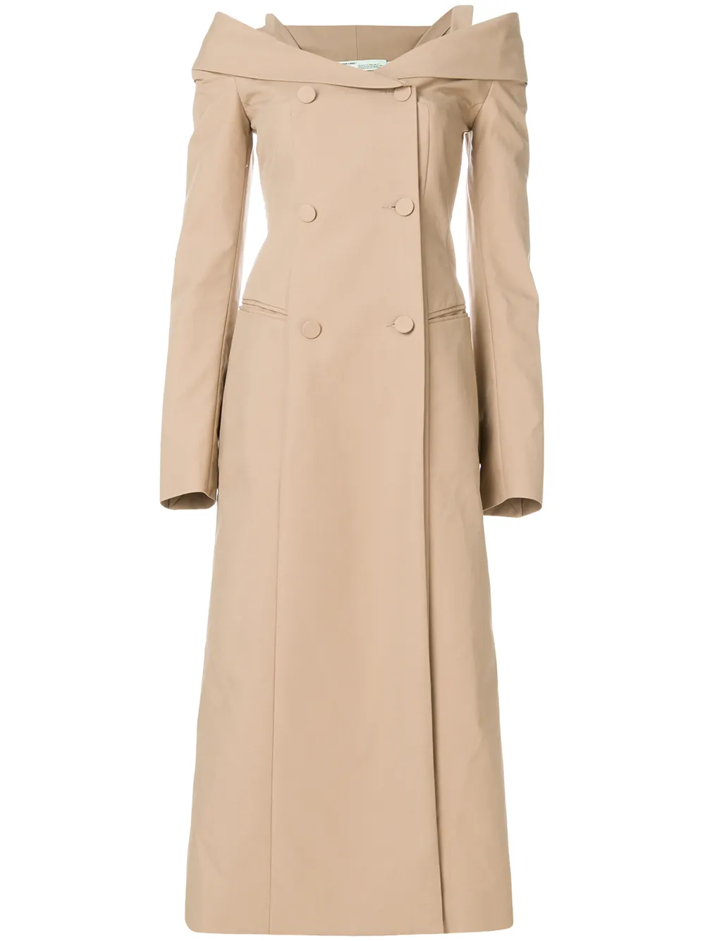 off the shoulder trench dress