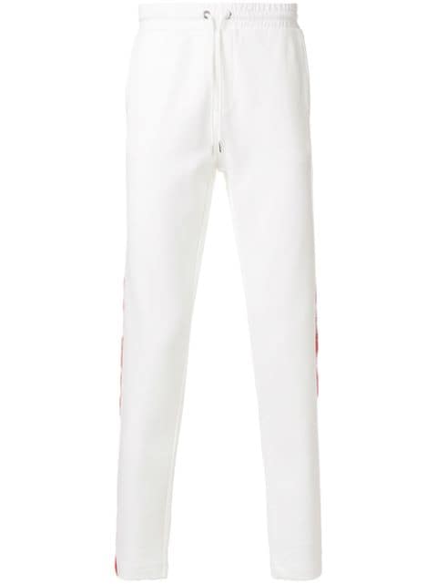 MONCLER MONCLER LOGO STRIPE TRACK trousers - WHITE,87034008299R12866186