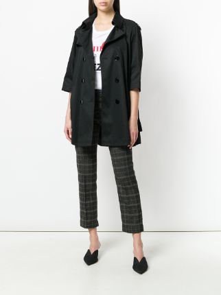 short sleeved trench coat展示图