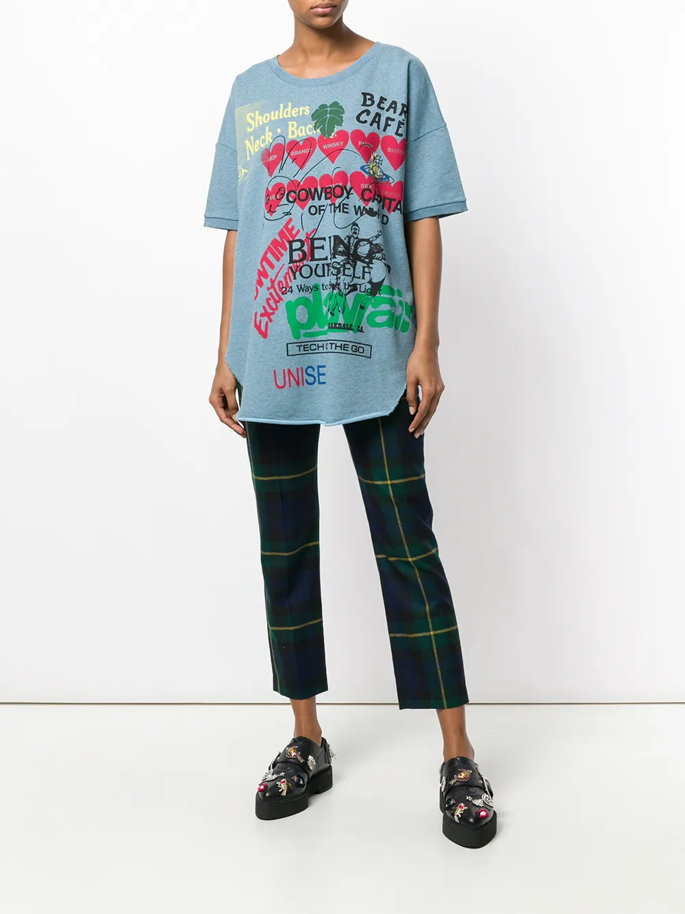 Imagen principal de producto de Vivienne Westwood Anglomania camiseta con estampado gráfico - Azul - Vivienne Westwood Anglomania