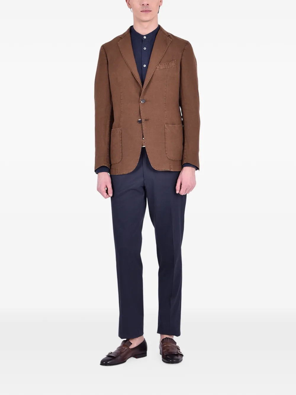 Dell'oglio tailored gabardine trousers Blauw