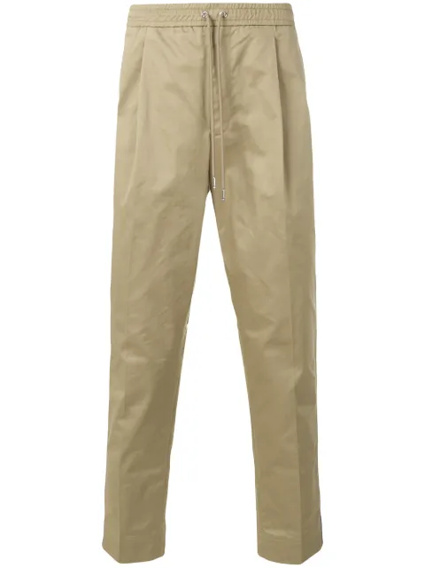 Moncler Drawstring Chino Trousers - Neutrals In Neutrals