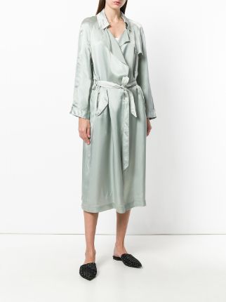 satin trench coat展示图