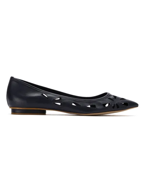 Sarah Chofakian Leather Ballerinas In Blue
