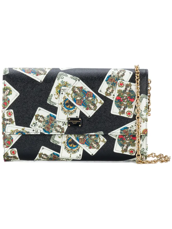 Dolce Gabbana Queen Of Hearts Wallet Shoulder Bag Farfetch