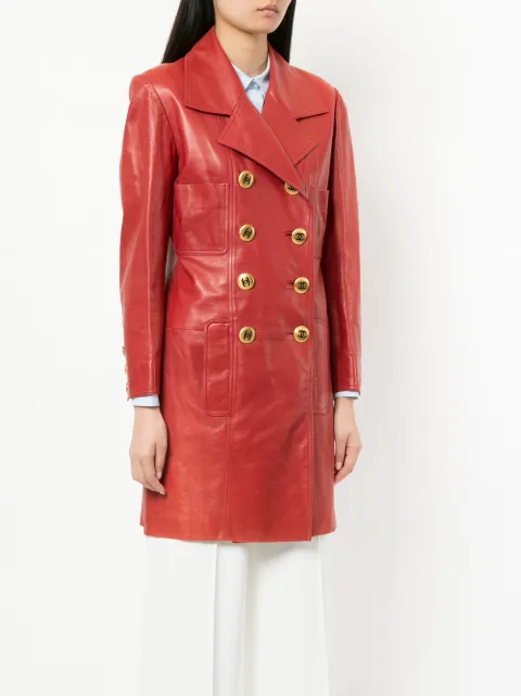 Chanel leather coat clearance