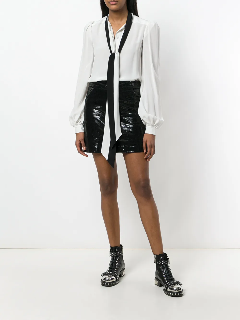  Givenchy Bluse Mit Schalkragen   Weiß 