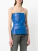 Manokhi zipped biker top