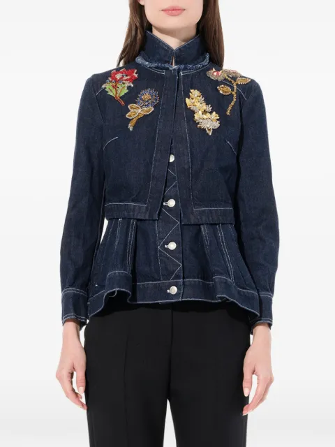 Alexander McQueen veste péplum brodée