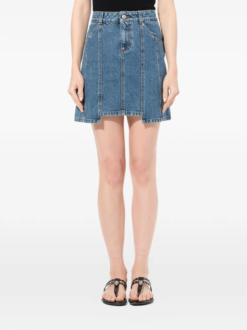 Alexander McQueen Kurzer Jeansrock - Blau