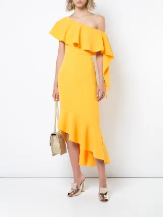 Siriano Frill Trim Dress Farfetch Siriano Frill Trim Dress
