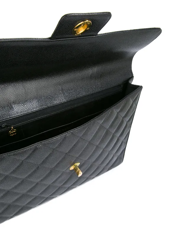 CHANEL Pre-Owned Quilted Flat Briefcase - Farfetch