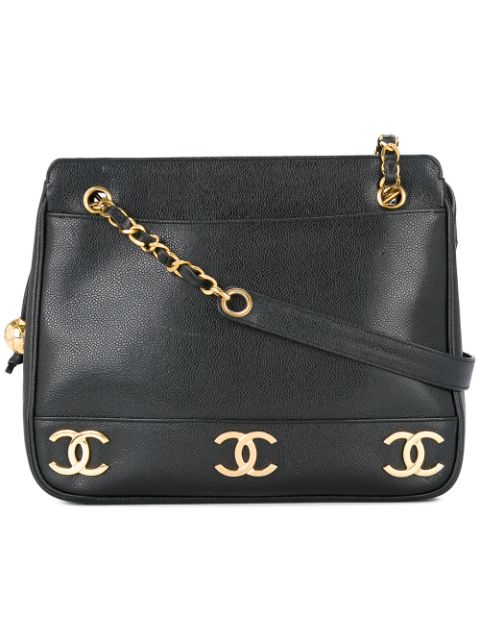 Affordable HOT SALE CHANEL 1991-1994 logo chain shoulder bag Women