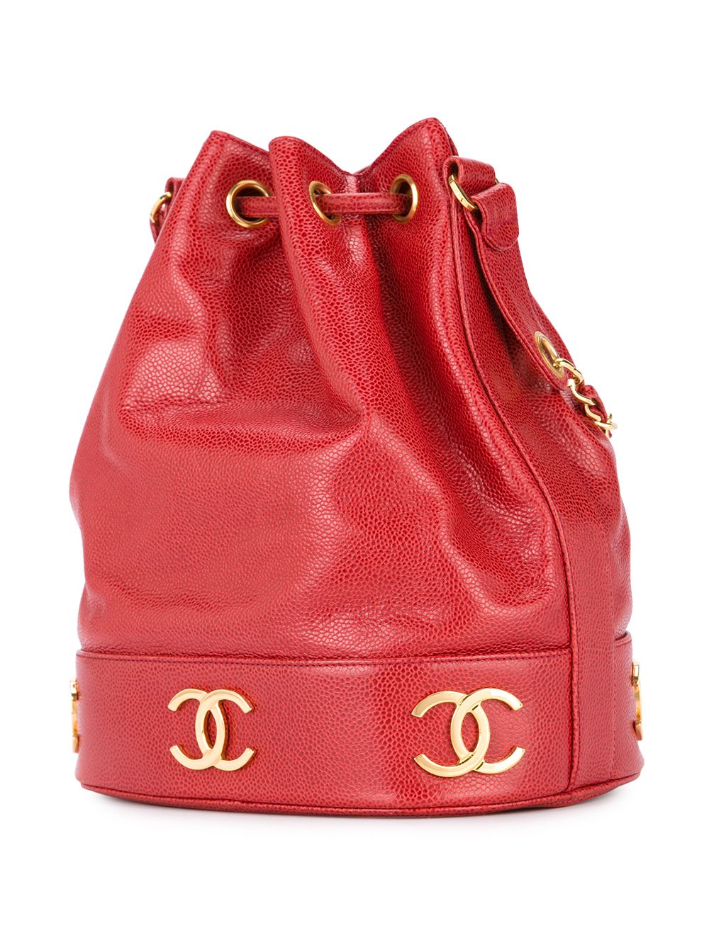 Affordable HOT SALE CHANEL 1994-1996 logo drawstring shoulder bag Women