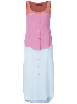 sies marjan pink dress Sies Marjan June Off Shoulder Rosette Dress in Dusty Green & Salmon