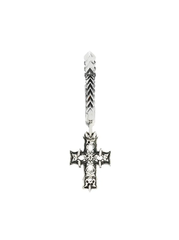 EMANUELE BICOCCHI CROSS SINGLE SMALL ピアス CROSS SKULL EARRING