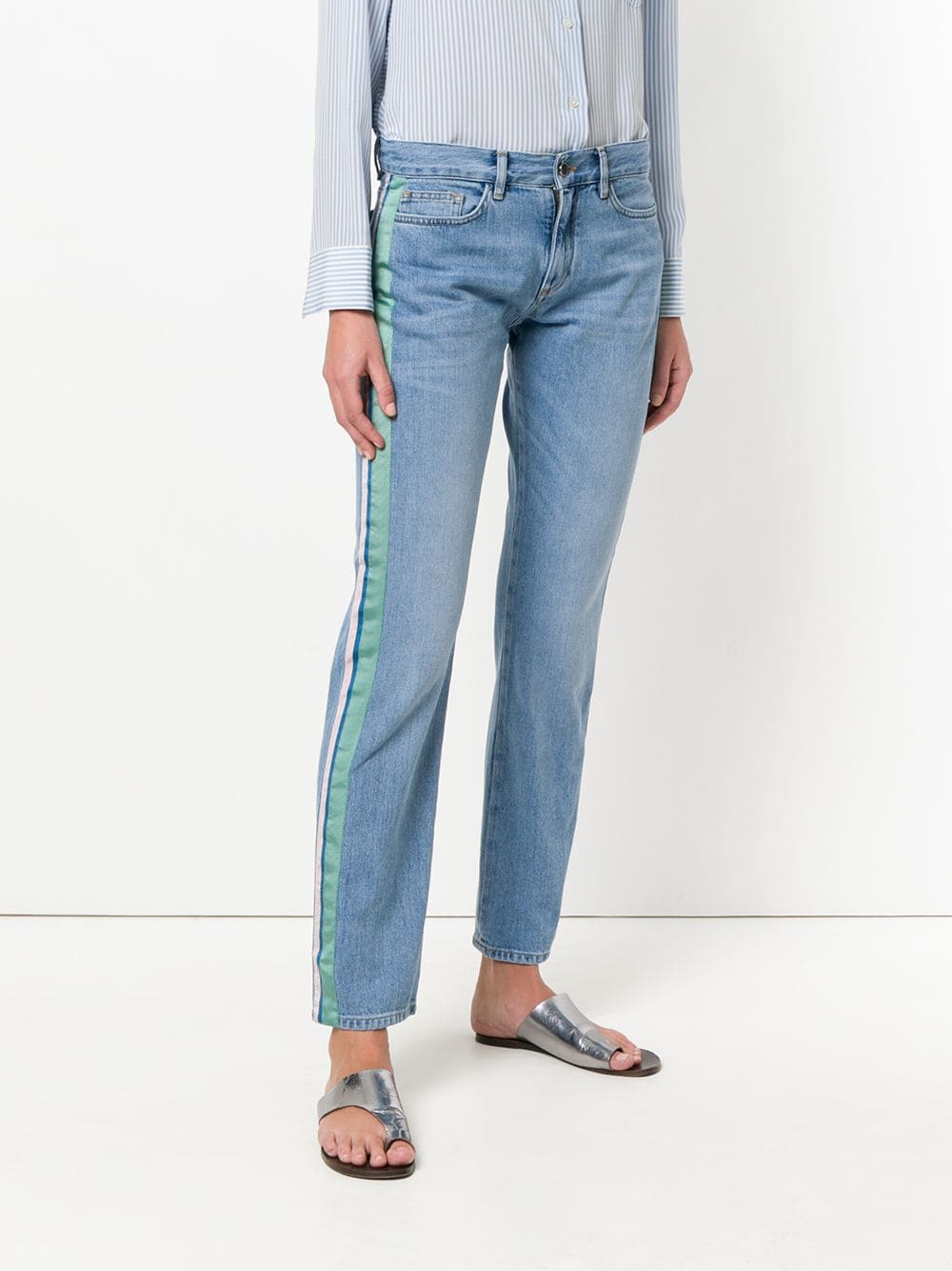 фото Victoria Victoria Beckham джинсы с полосками по бокам