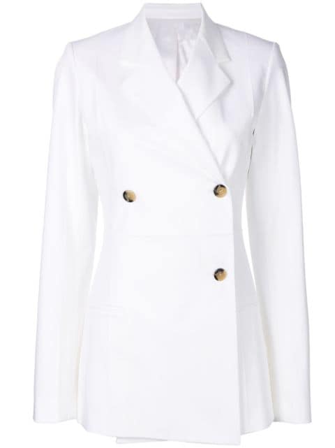 HELMUT LANG HELMUT LANG CLASSIC DOUBLE-BREASTED COAT - WHITE,I02HW10512877801