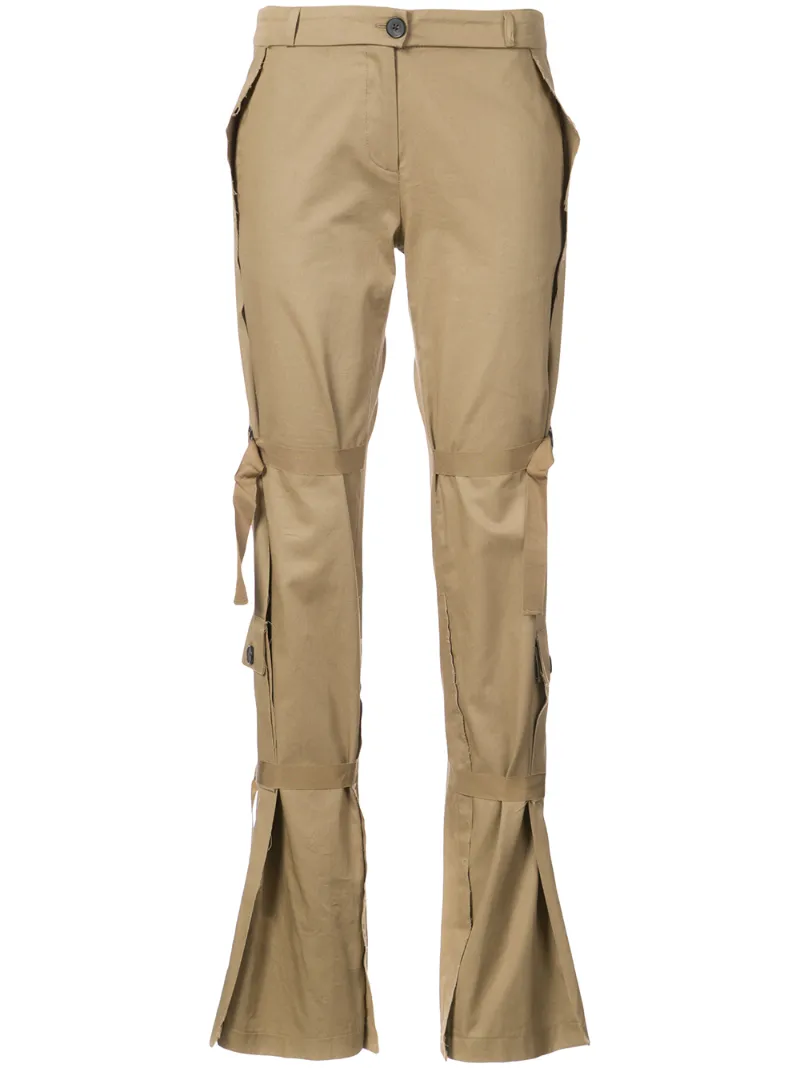 Tome tied-detail flared trousers
