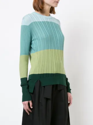 colour-block fitted sweater展示图