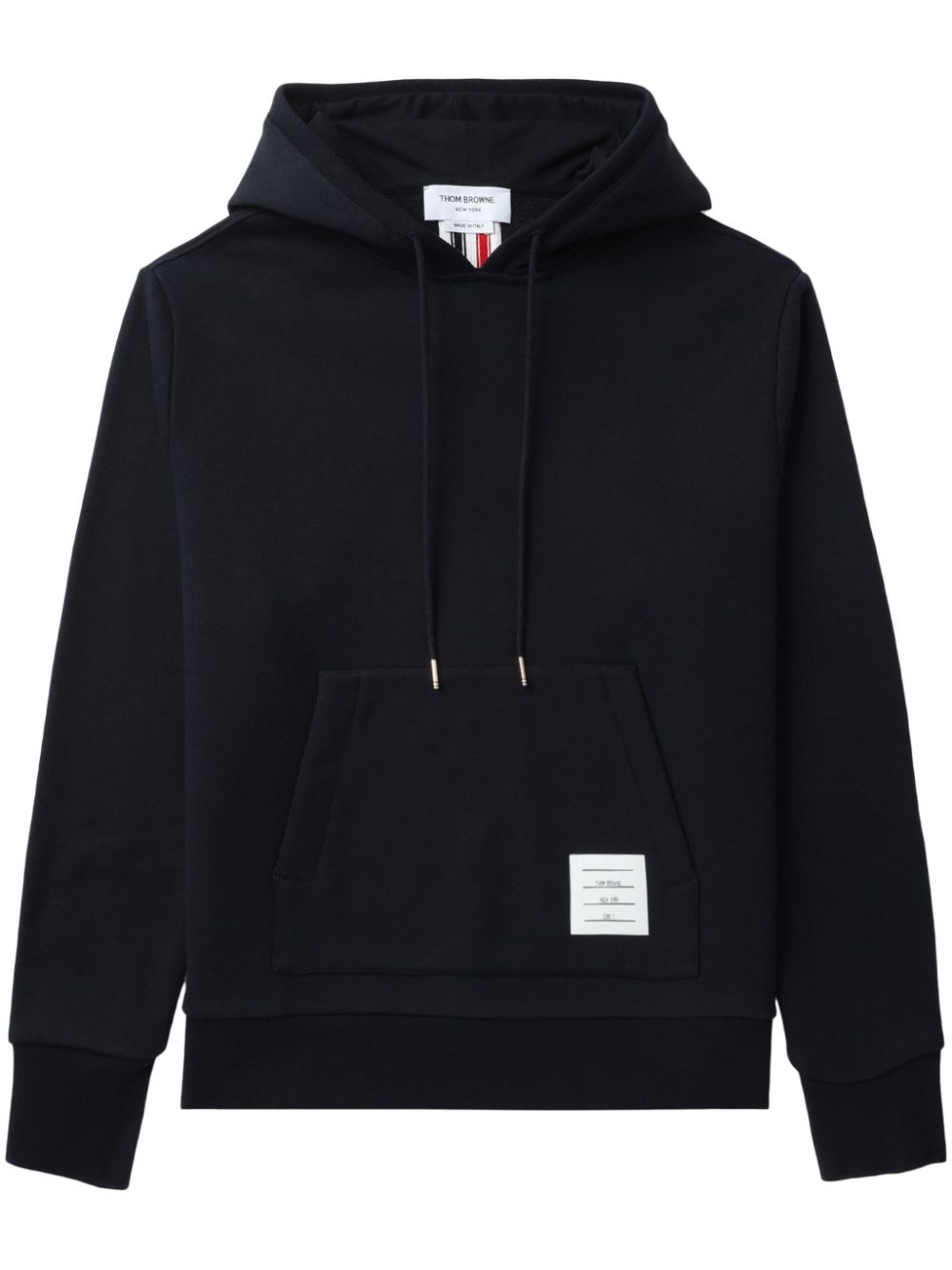 Thom Browne RWB stripe loopback hoodie - Blue