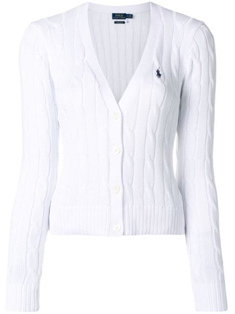 POLO RALPH LAUREN CROPPED CABLE KNIT CARDIGAN,21169718300112879571