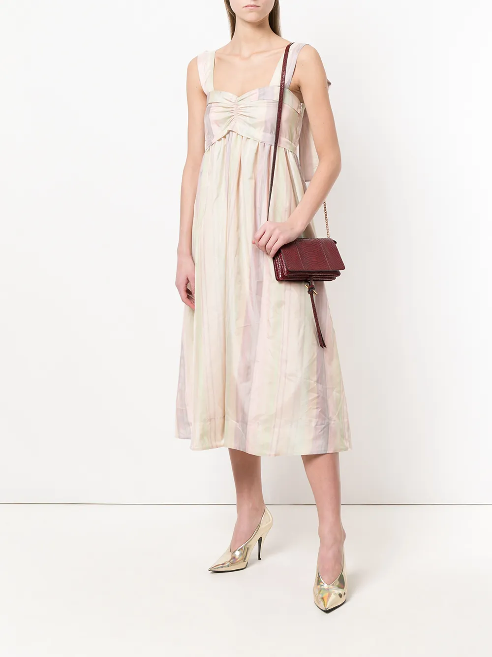 Stella McCartney mini tas met snake-effect Rood