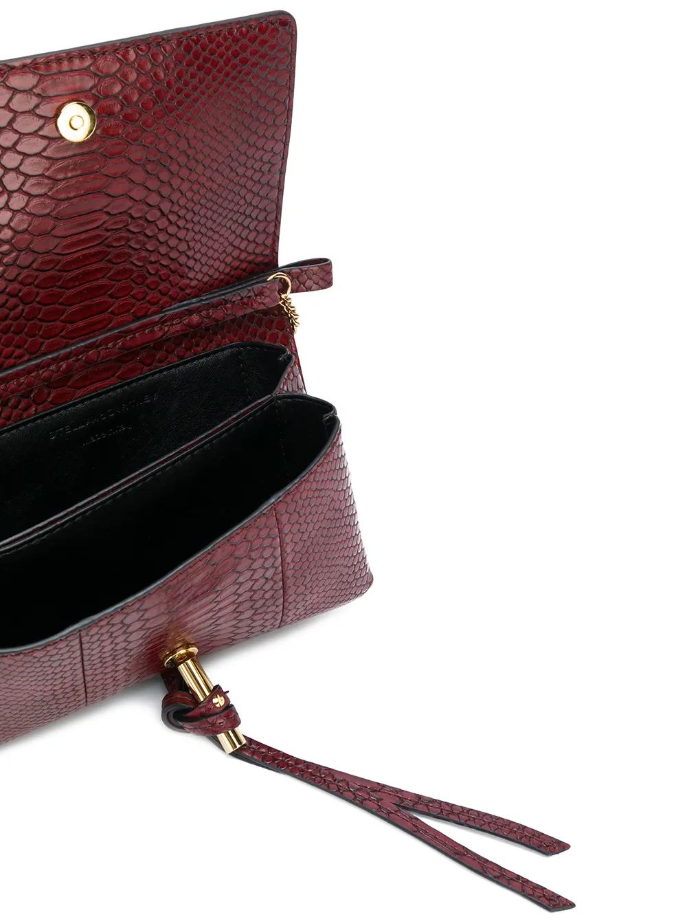 Stella McCartney mini tas met snake-effect Rood
