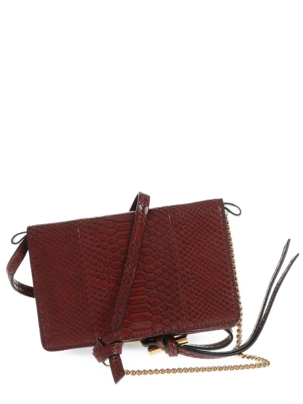 Stella McCartney mini tas met snake-effect Rood