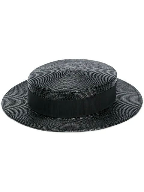 Saint Laurent woven boater hat