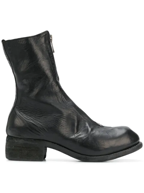 Guidi Zip Front Ankle Boots