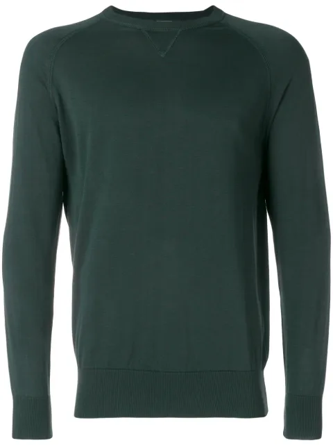 ASPESI ASPESI ROUND NECK SWEATSHIRT - GREEN,M039337112881804