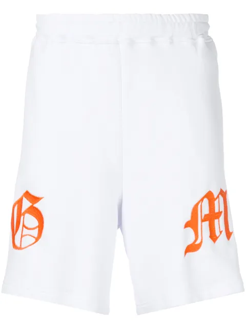 Omc Embroidered Track Shorts - White In White