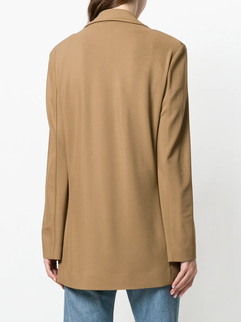 Alberta Ferretti ongevoerde blazer Bruin