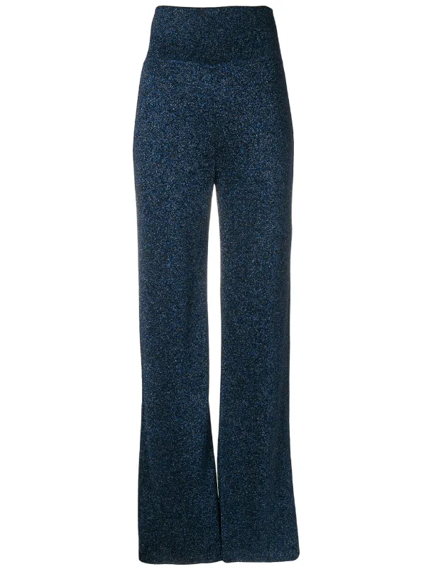 high waisted glitter trousers