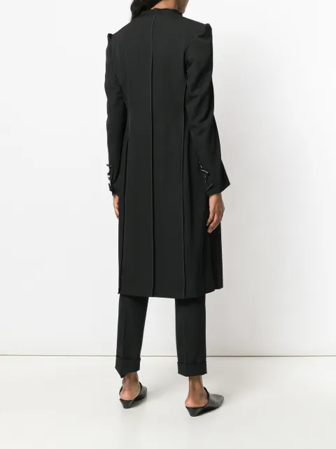 YOHJI YAMAMOTO YOHJI YAMAMOTO TOGGLE LONGLINE COAT - BLACK,FWJ1110012885526