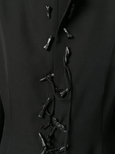 YOHJI YAMAMOTO YOHJI YAMAMOTO TOGGLE LONGLINE COAT - BLACK,FWJ1110012885526