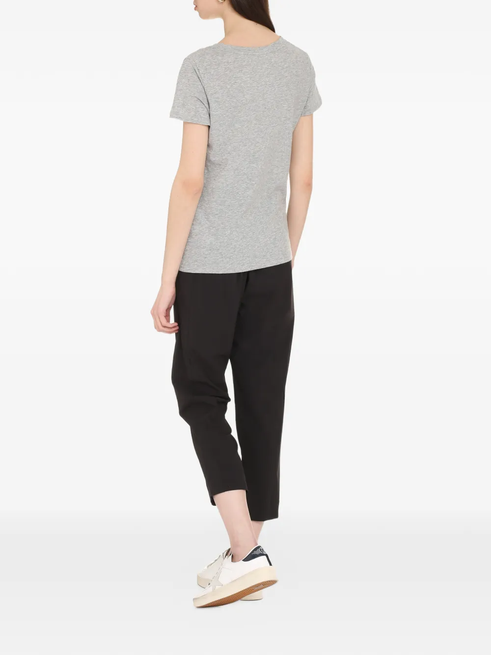  Vince T Shirt Mit V Ausschnitt   Grau 