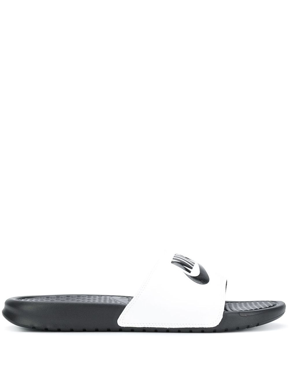 Nike logo open-toe slides