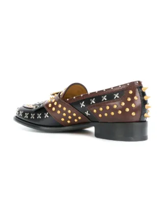 gucci studded loafers