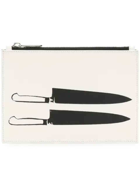 CALVIN KLEIN 205W39NYC CALVIN KLEIN 205W39NYC KNIFE PRINT CLUTCH BAG - WHITE,82MLBA2712886339