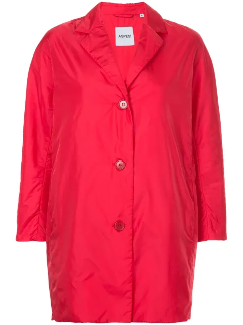 button-down fitted coat