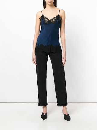 lace-trimmed camisole top展示图