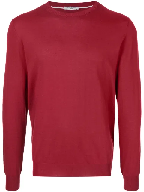 Paolo Pecora Crew Neck Sweater - Red In Red