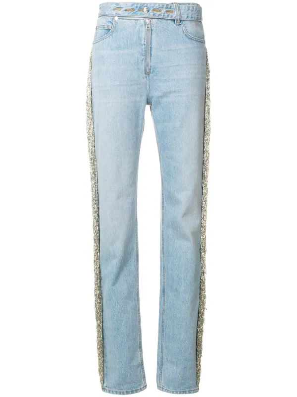 helmut lang fringe jeans