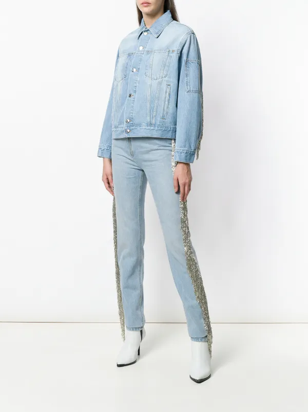 helmut lang fringe jeans