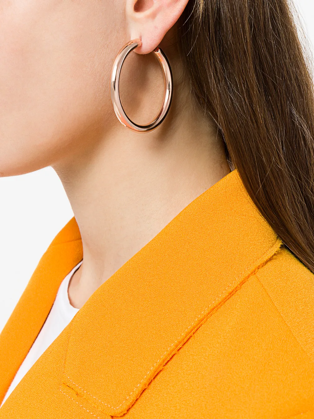 Maria Black Ruby 50 hoepel oorbel - Metallic