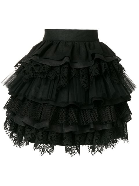 FAUSTO PUGLISI layered full skirt,FMD814412889255