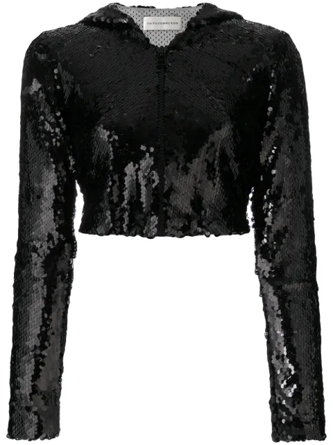 Faith Connexion cropped sequinned jacket