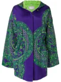 Versace Pre-Owned floral padded hooded coat - Purple